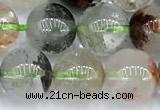 CPC697 15 inches 9mm - 10mm round phantom quartz beads