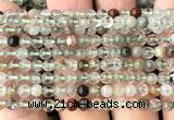 CPC720 15 inches 4mm round natural green phantom quartz beads