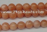 CPE03 15.5 inches 8mm round peach stone beads wholesale