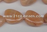 CPE28 15.5 inches 15*20mm teardrop peach stone beads wholesale