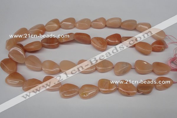 CPE28 15.5 inches 15*20mm teardrop peach stone beads wholesale