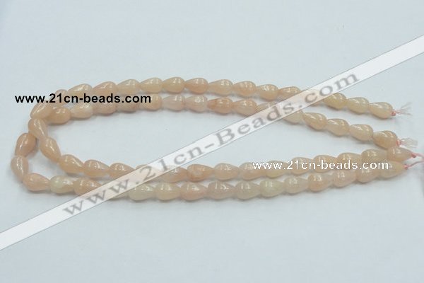 CPI01 15.5 inches 8*12mm teardrop pink aventurine jade beads