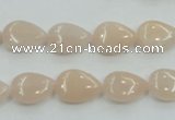 CPI04 15.5 inches 10*14mm flat teardrop pink aventurine jade beads