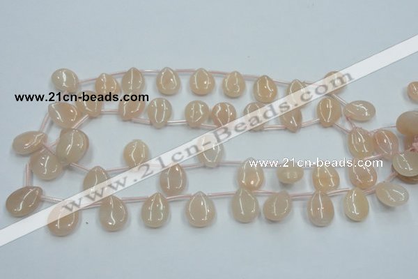 CPI15 15.5 inches 13*18mm top-drilled teardrop pink aventurine jade beads