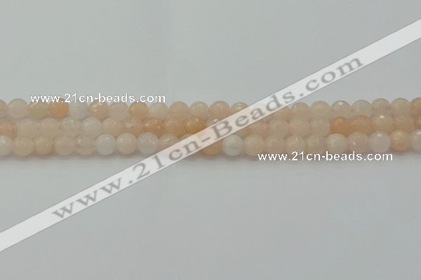 CPI210 15.5 inches 4mm faceted round pink aventurine jade beads