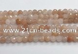 CPI216 15.5 inches 6mm faceted round pink aventurine jade beads wholesale