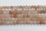 CPI217 15.5 inches 8mm faceted round pink aventurine jade beads wholesale