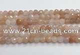 CPI218 15.5 inches 10mm faceted round pink aventurine jade beads wholesale