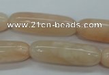 CPI38 15.5 inches 12*40mm rice pink aventurine jade beads