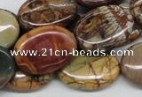 CPJ04 15.5 inches 18*25mm oval picasso jasper beads wholesale