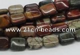 CPJ08 15.5 inches 8*10mm rectangle picasso jasper beads wholesale