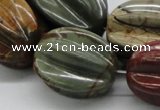 CPJ14 15.5 inches multi size starfruit shaped picasso jasper beads wholesale