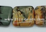 CPJ169 15.5 inches 22*30mm rectangle picasso jasper gemstone beads