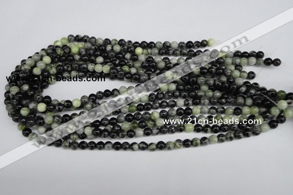 CPJ202 15.5 inches 6mm round green picasso jasper beads