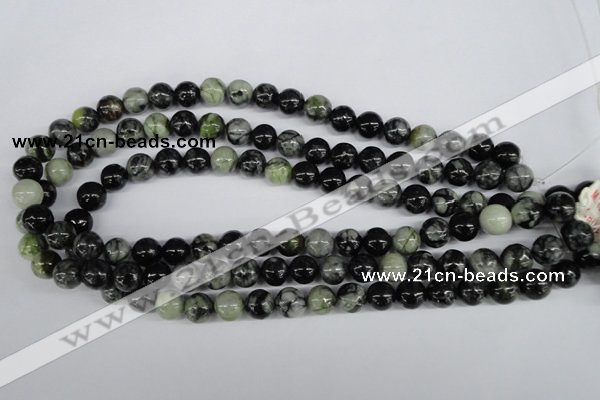 CPJ204 15.5 inches 10mm round green picasso jasper beads