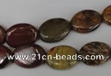 CPJ356 15.5 inches 12*16mm oval picasso jasper gemstone beads