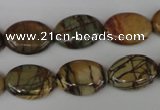 CPJ357 15.5 inches 13*18mm oval picasso jasper gemstone beads