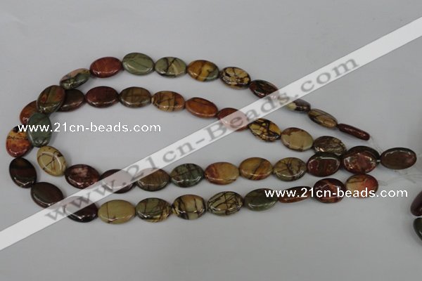 CPJ357 15.5 inches 13*18mm oval picasso jasper gemstone beads