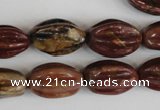 CPJ371 15.5 inches 10*18mm starfruit picasso jasper gemstone beads