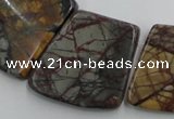 CPJ379 Top drilled 18*25mm - 26*32mm trapezoid picasso jasper beads