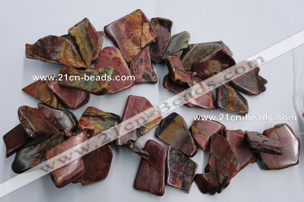CPJ382 15.5 inches 18*25mm - 32*48mm freeform picasso jasper beads