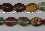 CPJ402 15 inches 12*16mm oval picasso jasper gemstone beads