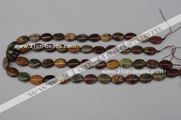 CPJ402 15 inches 12*16mm oval picasso jasper gemstone beads