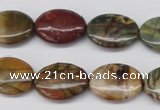 CPJ403 15 inches 13*18mm oval picasso jasper gemstone beads