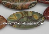 CPJ410 15 inches 20*40mm marquise picasso jasper gemstone beads