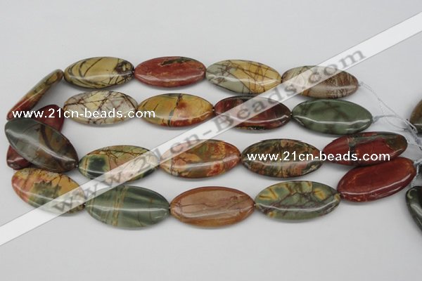 CPJ410 15 inches 20*40mm marquise picasso jasper gemstone beads