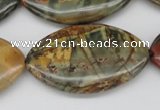 CPJ412 15 inches 25*40mm marquise picasso jasper gemstone beads