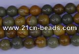 CPJ450 15.5 inches 4mm round wildhorse picture jasper beads