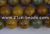 CPJ454 15.5 inches 12mm round wildhorse picture jasper beads