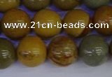 CPJ455 15.5 inches 14mm round wildhorse picture jasper beads