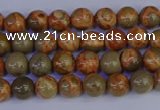 CPJ460 15.5 inches 4mm round African picture jasper beads