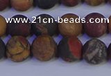 CPJ503 15.5 inches 10mm round matte picasso jasper beads wholesale