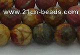 CPJ533 15.5 inches 10mm faceted round picasso jasper beads