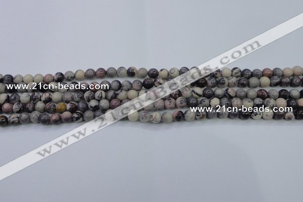 CPJ600 15.5 inches 4mm round purple striped jasper beads wholesale