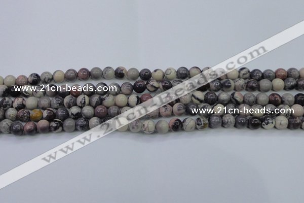 CPJ601 15.5 inches 6mm round purple striped jasper beads wholesale