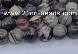 CPJ602 15.5 inches 8mm round purple striped jasper beads wholesale