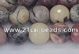 CPJ613 15.5 inches 10mm faceted round purple striped jasper beads