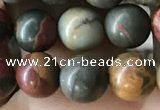 CPJ634 15.5 inches 6mm round picasso jasper beads wholesale