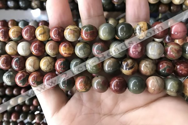 CPJ636 15.5 inches 10mm round picasso jasper beads wholesale