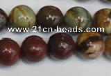 CPJ64 15.5 inches 14mm round picasso jasper gemstone beads