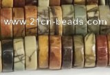 CPJ682 15.5 inches 3*8mm heishi picasso jasper beads wholesale