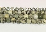 CPJ704 15.5 inches 12mm round greeting pine jasper beads