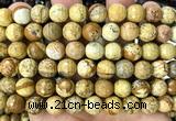 CPJ774 15 inches 10mm faceted round picture jasper beads wholesale