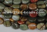 CPJ82 15.5 inches 8*10mm oval picasso jasper gemstone beads