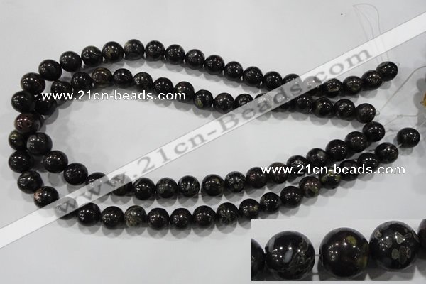 CPM03 15.5 inches 10mm round plum blossom jade beads wholesale