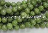 CPO01 15.5 inches 6mm round olivine gemstone beads wholesale